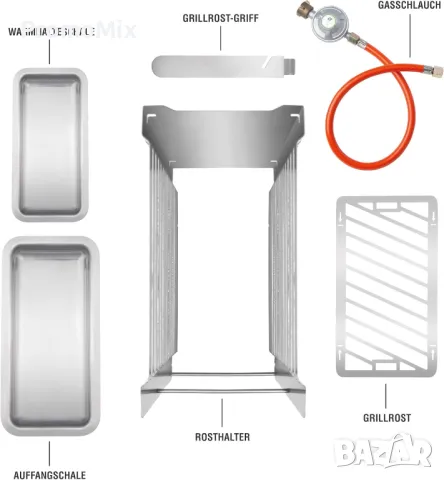 Газов грил Barbec-U 200100001201 Grill 800 °C грил скара на газ саламандър , снимка 7 - Други - 48443023