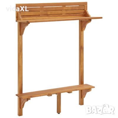 vidaXL Балконска бар маса, 90x37x122,5 см, акация масив（SKU:310253, снимка 1 - Други - 46294300