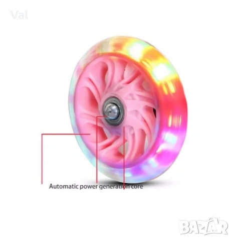 Детски скутер с LED светещи колела, снимка 4 - Скутери и тротинетки - 53665406