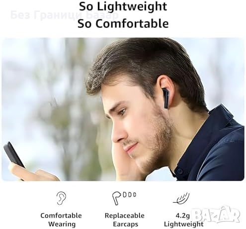 Нови YELKUTT Безжични Слушалки с ENC, Bluetooth 5.3, 50Ч Време за Възпроизвеждане, снимка 3 - Bluetooth слушалки - 46427158