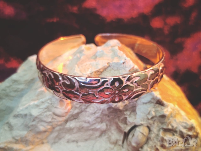 Медна терапевтична гривна 19, снимка 2 - Гривни - 53686380