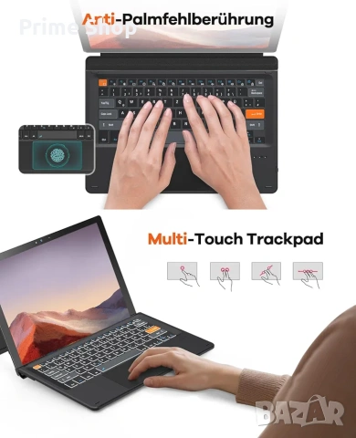 Doohoeek Bluetooth клавиатура за Surface Pro 7+/7/6/5/4/3 с подсветка , снимка 6 - Клавиатури и мишки - 53519753