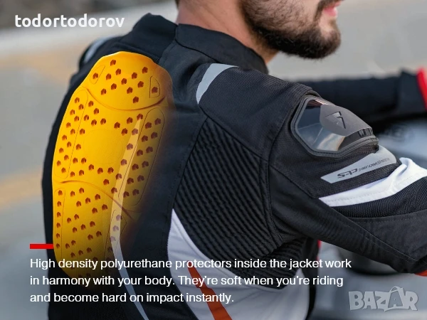 Лятно мото яке за мотор SHIMA MESH PRO 2.0 ,всички протектори, снимка 4 - Аксесоари и консумативи - 50570320