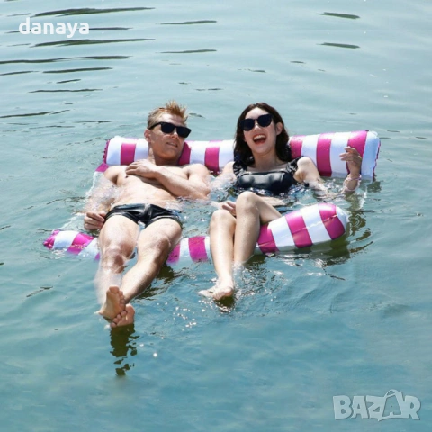 6570 Голям надуваем воден хамак за двама плаващ шезлонг, 120×130 см, снимка 8 - Водни спортове - 54127871