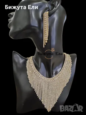 Колие с обеци Мирела , снимка 2 - Колиета, медальони, синджири - 50074948