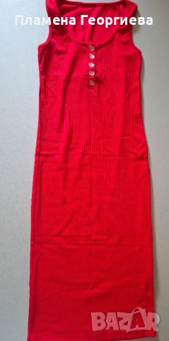 Дамска червена рокля, снимка 3 - Рокли - 50923640