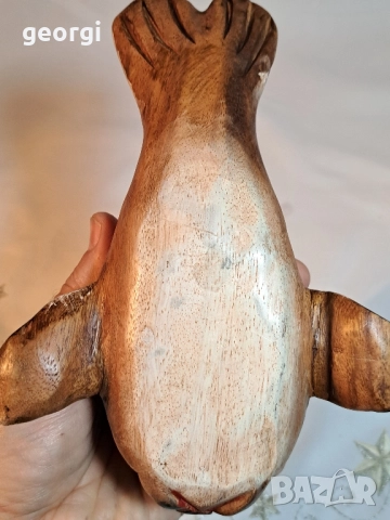 дървена статуетка дърворезба тюлен 28/4, снимка 4 - Статуетки - 51945451