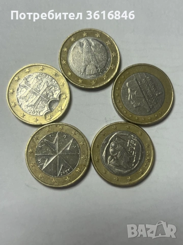 Евро монети 1€ , снимка 2 - Антикварни и старинни предмети - 53574874