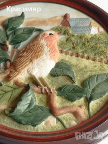 3D картина с червеношийка 17,5 см. 💰30 лв. 📦Изпращам с Еконт , снимка 3 - Антикварни и старинни предмети - 51074844