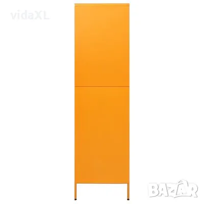 vidaXL Гардероб, горчица жълто, 90x50x180 см, стомана(SKU:336245), снимка 3 - Гардероби - 48726730