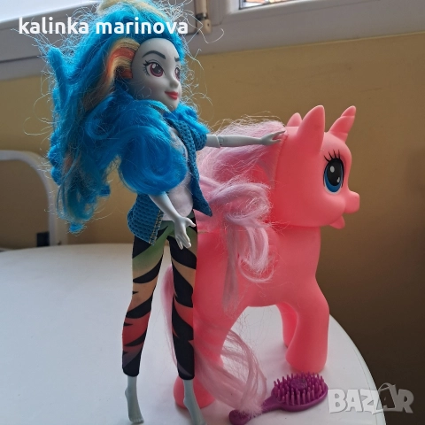 пони -барби; голямо розово и ниско с коса, снимка 2 - Кукли - 52857805