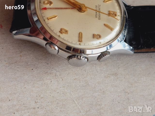 Ръчен часовник Юнханс с аларма-wrist watch Junghans with alarm 1954, снимка 4 - Мъжки - 45747279