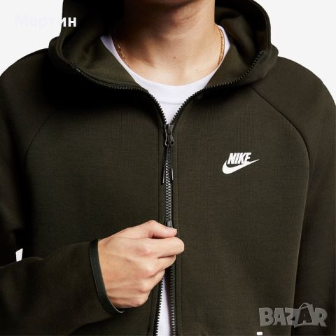 Мъжко горнище Nike Tech Fleece Sequoia - размер XL, снимка 2 - Спортни дрехи, екипи - 45880418