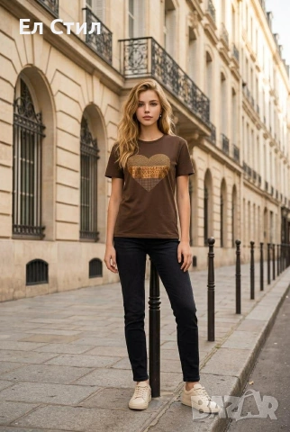 🤍Тениска "GUESS " Памук Черно С М Л Кафяво С М Л Бежово С М 19€, снимка 2 - Тениски - 53866936