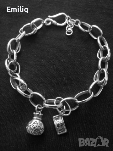 Нова Дамска Посребрена Гривна 