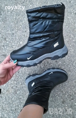 Nike Черни Дамски Зимни Боти Найк 