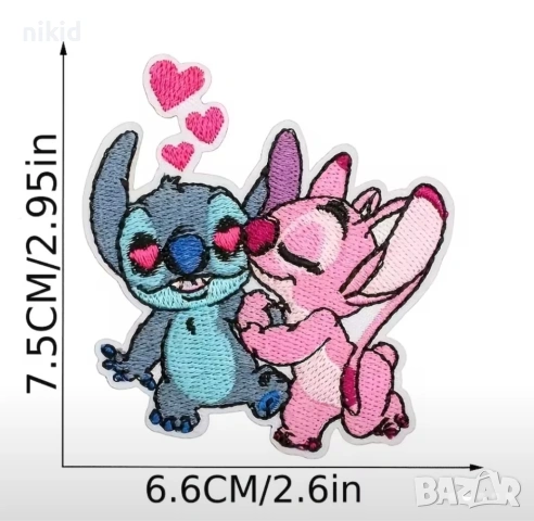 16 Стич Stitch емблема апликация дреха дрехи самозалепваща картинка лепенка щампа нашивка бродерия, снимка 2 - Други - 54272809