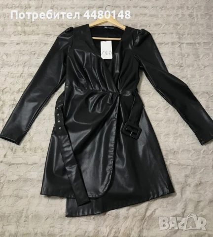 Кожена рокля ZARA, снимка 4 - Рокли - 50506975