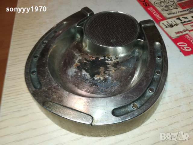 ПОДКОВА-МЕТАЛЕН ПЕПЕЛНИК ОТ ФРАНЦИЯ 0610251519, снимка 12 - Антикварни и старинни предмети - 51962567