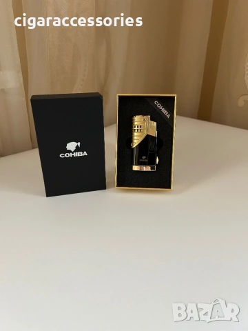 Cohiba луксозна запалка с 3 пламъка и вграден пънч
