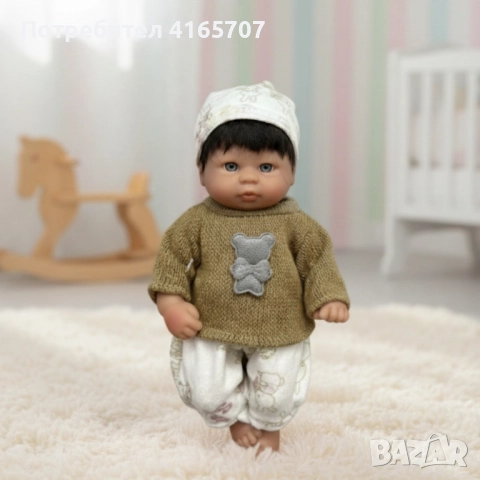 Бебе кукла 25 см с подвижни ръце и крака – идеален подарък за малките грижещи се сърца, снимка 6 - Кукли - 52841279