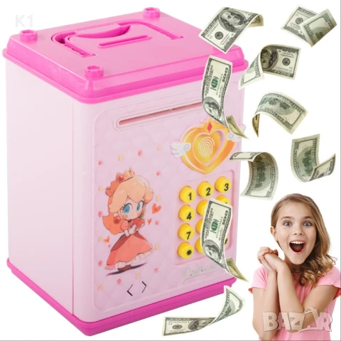 Детска касичка за банкноти на Принцеса с пръстов отпечатък и парола, снимка 3 - Образователни игри - 51244895