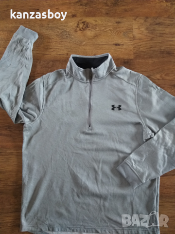 Under Armour Armour Fleece 1/2 Zip - страхотна мъжка блуза Л, снимка 5 - Спортни дрехи, екипи - 44959958