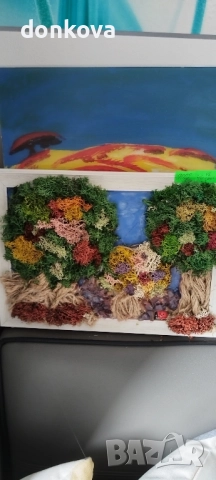 декорации ръчно изработени от жив скандинавски мъх и сапунени рози., снимка 11 - Декорация за дома - 52206005