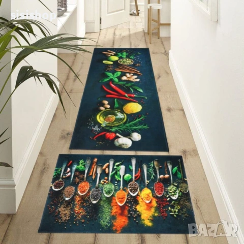 Комплект абсорбиращи кухненски постелки с антислип основа – 40x60 см и 40x120 см (2 броя) 4585, снимка 2 - Пътеки - 53984083
