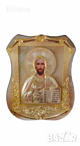 Изящна икона с красиви орнаменти, стилна рамка. Размер на иконата: 19х24см.; Размер на кутията: 26х2, снимка 6 - Други стоки за дома - 52894839