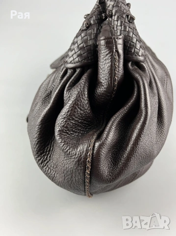 Фенди Кафява кожена чанта Fendi Spy , снимка 3 - Чанти - 54235353