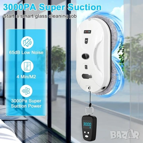 НОВ Робот за почистване на прозорци , снимка 4 - Парочистачки и Водоструйки - 53824276