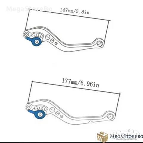Ръчки за спирачка - РА569 - СИНЬО - 2бр./к-т, снимка 2 - Аксесоари и консумативи - 48988771