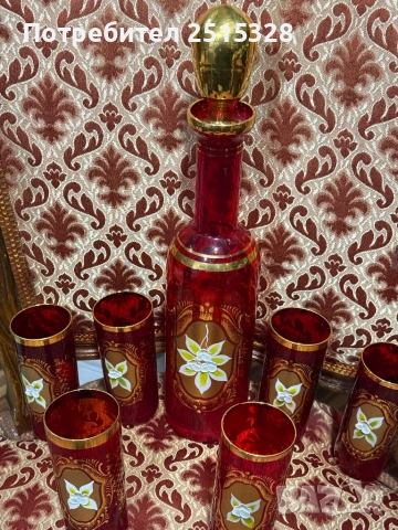 красив комплект мурано, снимка 3 - Антикварни и старинни предмети - 53452023