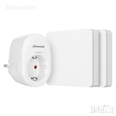 Безжичен контакт с дистанционно – 16A / 3680W, бял