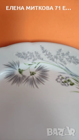 *Limoges France*чинии за основно и супа от блестящ бял порцелан платинен кант, снимка 16 - Чинии - 52136600