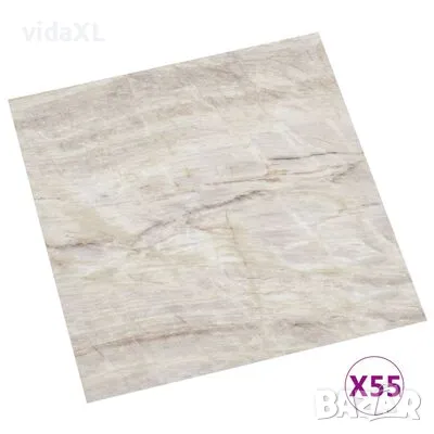 vidaXL Самозалепващи подови дъски, 55 бр, PVC, 5,11 м², бежови(SKU:324676), снимка 1 - Други - 48503207