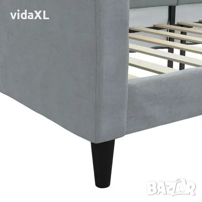 vidaXL Кушетка, светлосива, 90x200 см, плат（SKU:354033）, снимка 4 - Дивани и мека мебел - 49390996