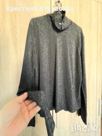 ✨ Луксозна блестяща блуза – люрекс ✨, снимка 4 - Блузи - 52501495