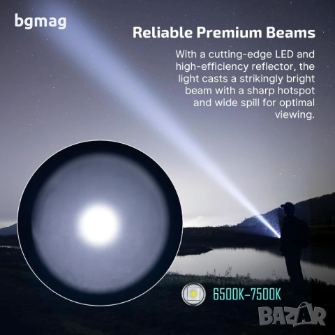 Olight Baton Turbo мини LED фенер,1000 лумена,до 510 метра,черен цвят, снимка 7 - Къмпинг осветление - 52124966