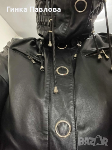 Дамско кожено яке Nessimod XXL, снимка 3 - Якета - 52209194