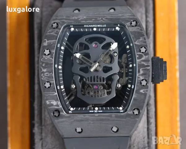 Мъжки часовник Richard Mille RM 052 Skull Tourbillon с автоматичен механизъм, снимка 2 - Мъжки - 48927714