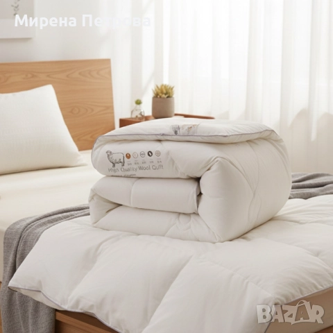 Зимен юрган с овча вълна 160x200 см – Топлина и комфорт за студените нощи, снимка 8 - Олекотени завивки и одеяла - 52918002