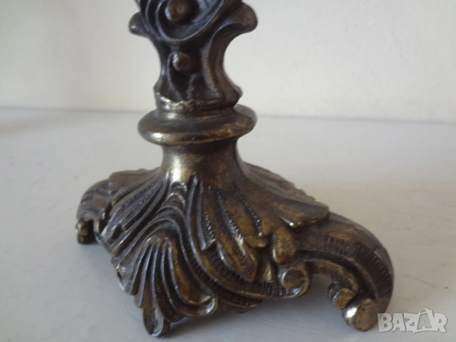 Комплект от 2 бр. бронзови свещника от Германия, снимка 13 - Антикварни и старинни предмети - 53740571