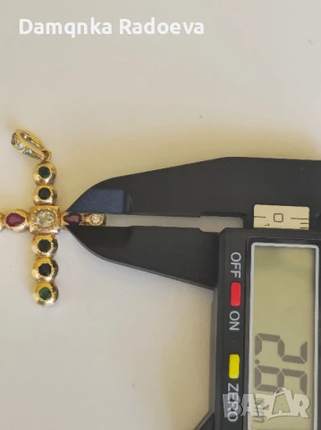 Златен кръст с Диаманти и Рубини-ръчна изработка , снимка 14 - Колиета, медальони, синджири - 51071861