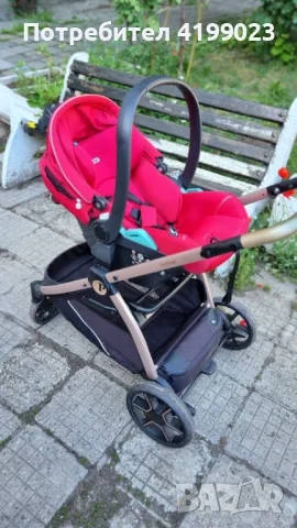 Бебешка количка Peg Perego YPSI Lounge + столче Lounge + изо база, снимка 5 - Детски колички - 46891834