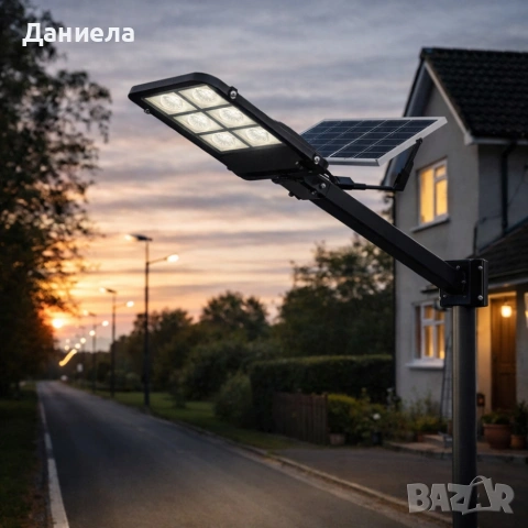 Соларна улична лампа Lylu 2400W с отделен панел и дистанционно управление, снимка 4 - Соларни лампи - 53783336