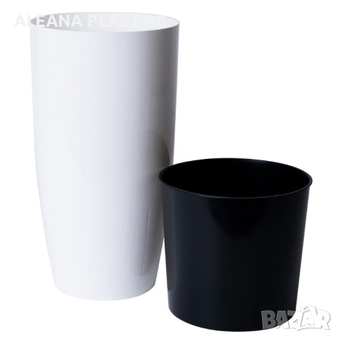 Висока саксия АЛФА  22/41.5 см, снимка 2 - Саксии и кашпи - 46459475