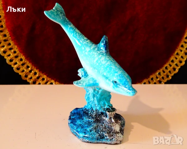 Порцеланова статуетка,фигура Делфин,коралов риф. , снимка 2 - Статуетки - 51220368