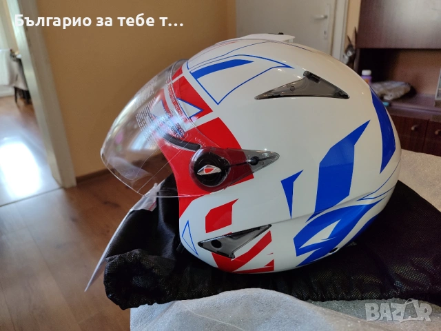 Чисто нова каска Airoh JT Convert Blue Gloss XXL 63 см., снимка 2 - Аксесоари и консумативи - 53853703